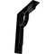 Ekena Millwork Maria Wrought Iron Bracket, (Triple center brace), Powder Coated Black 2"W x 7 1/2"D x 10"H BKTM02X07X10TMA - alternate 1